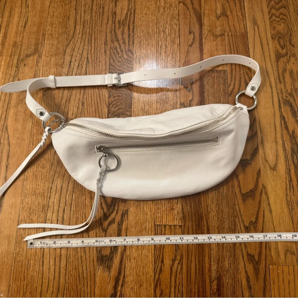 Rebecca Minkoff White Leather Belt Bag Crossbody - Picture 5 of 12